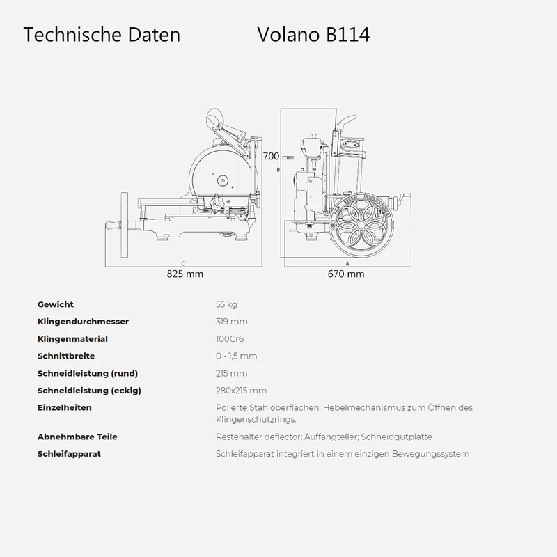 Berkel Volano B114 Rot manuelle Schwungradmaschine inkl. Standfuß + Fassholzbrett