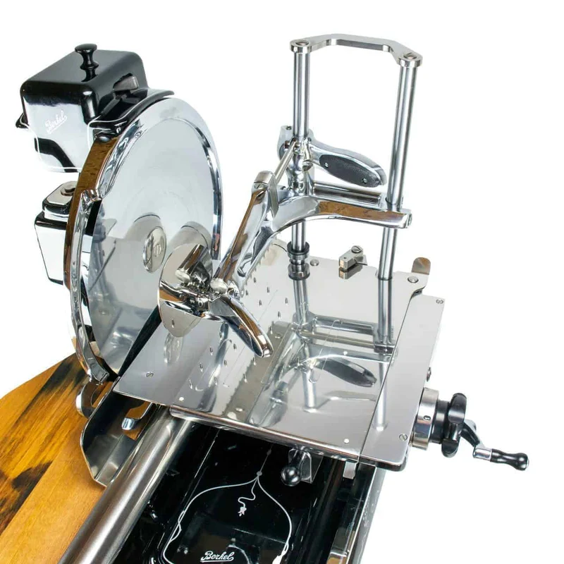 Berkel Volano B114 Schwarz | manuelle Schwungradmaschine mit Fassholzbrett