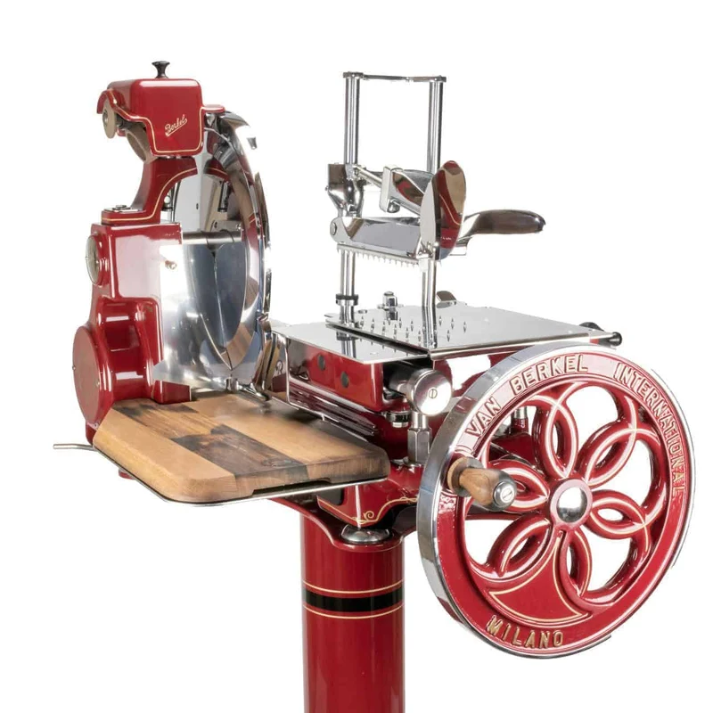 Berkel Volano B114 Rot manuelle Aufschnittmaschine mit passgenauen Einlegebrett