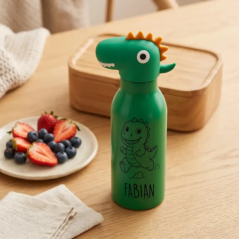 Personalisierte Trinkflasche Kinder Dino – 450 ml