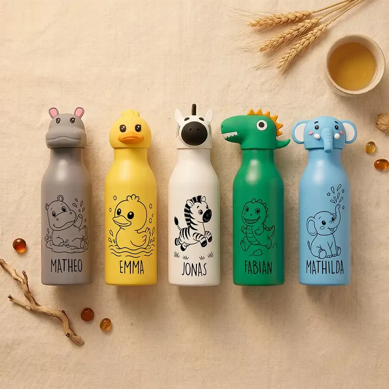 Personalisierte Trinkflasche Kinder Dino – 450 ml