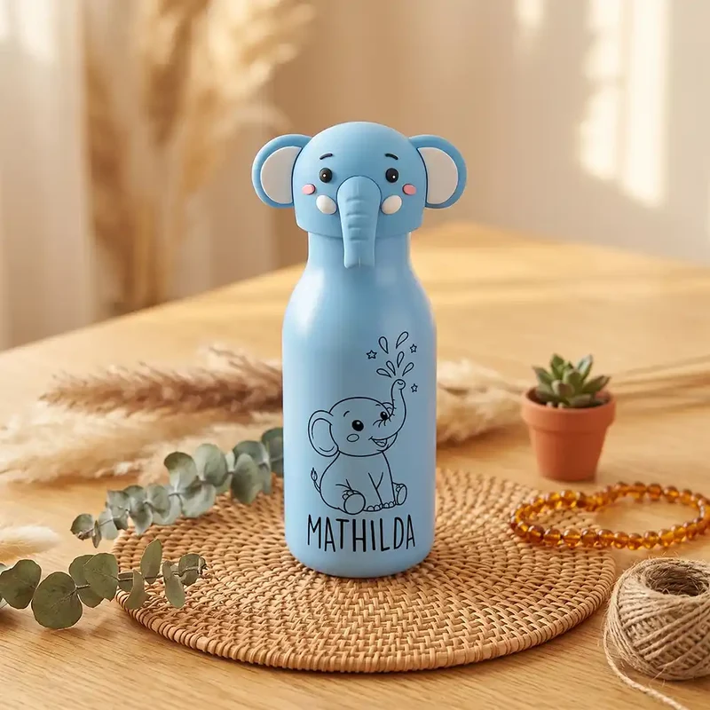 Personalisierte Trinkflasche Kinder Elefant – 450 ml