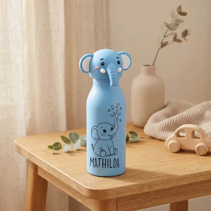 Personalisierte Trinkflasche Kinder Elefant – 450 ml