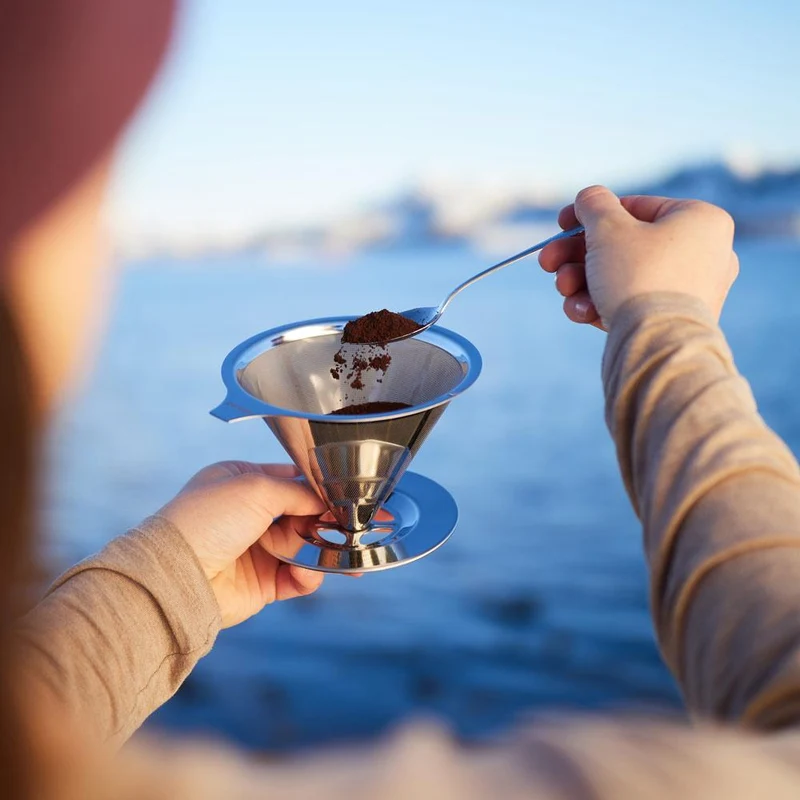 Kaffeebereiter aus Edelstahl