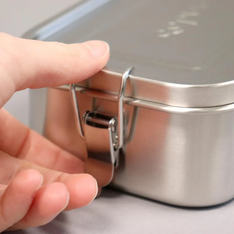 Lunchbox aus Edelstahl mit Trennsteg