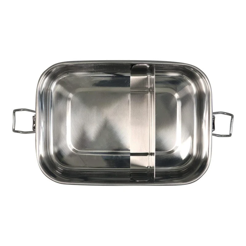 Lunchbox aus Edelstahl mit Trennsteg