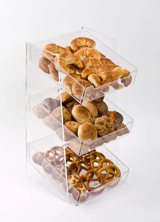 Food Display Acryl – 3 Etagen für Brot, Gebäck & Snacks