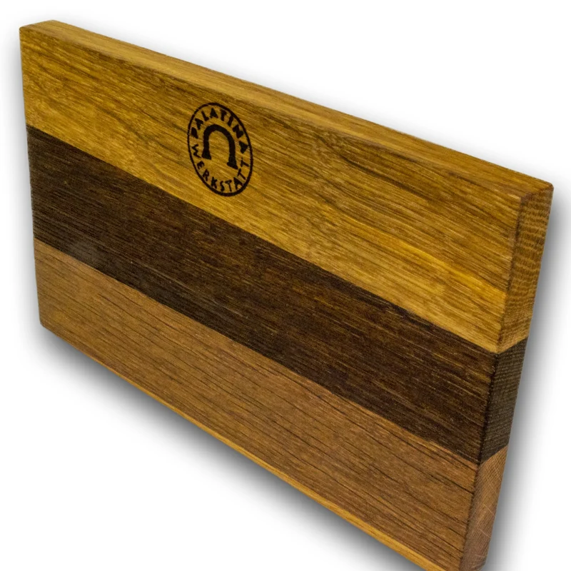 Hochwertiges Schneidebrett 30x20 cm aus Fassdauben von alten Weinfässern gefertigt