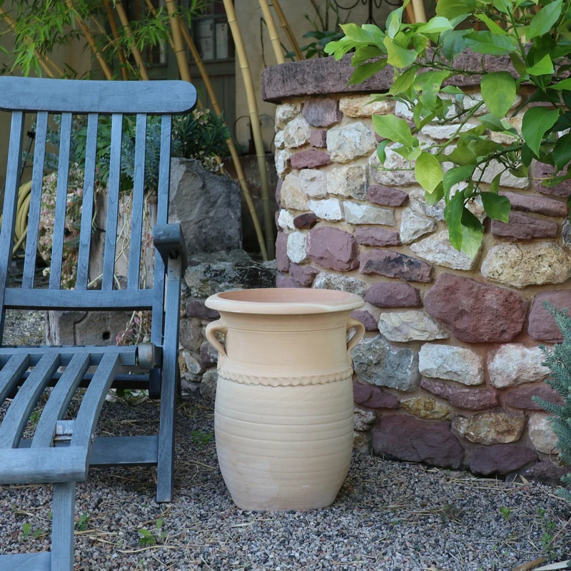 Griechische Amphorenvase Cistus 40 cm – frostfeste Terracotta Amphore zum Bepflanzen
