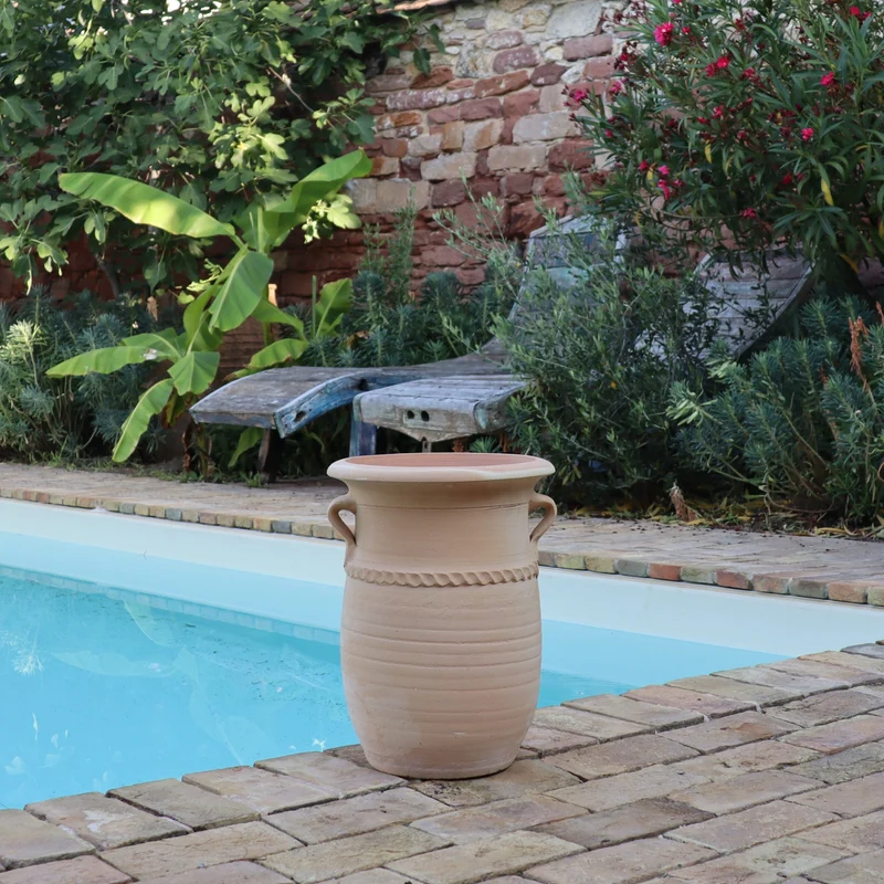 Griechische Amphorenvase Cistus 40 cm – frostfeste Terracotta Amphore zum Bepflanzen
