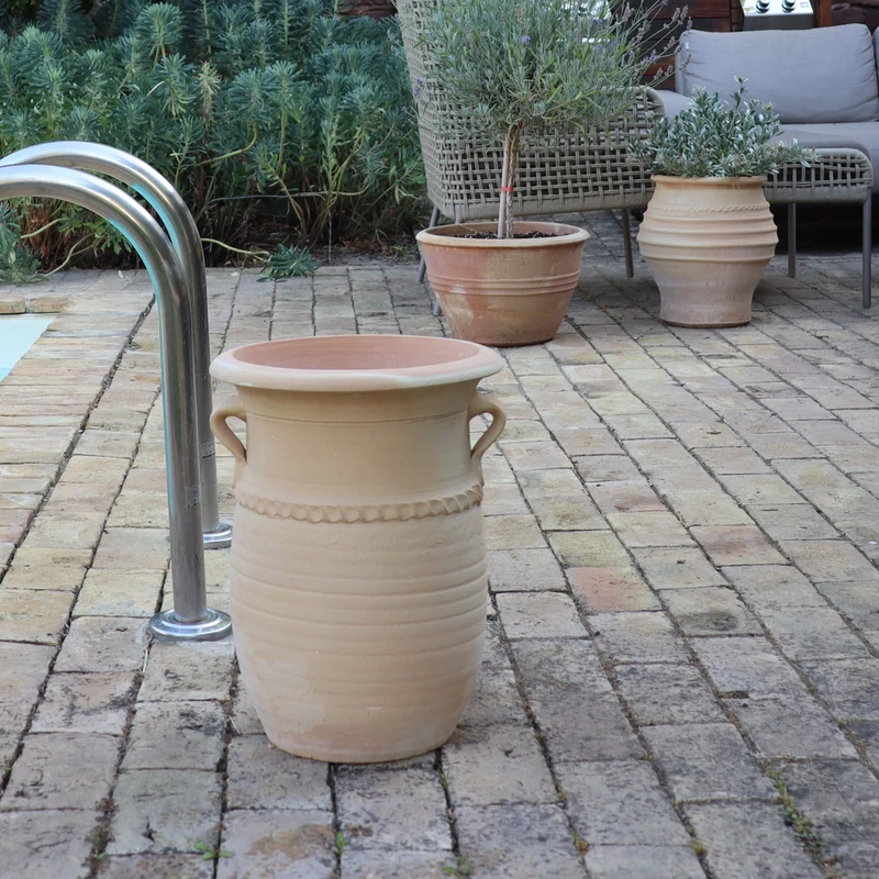 Griechische Amphorenvase Cistus 40 cm – frostfeste Terracotta Amphore zum Bepflanzen
