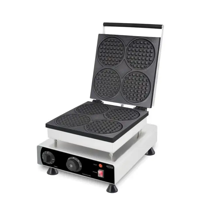 Waffeleisen - 4 Stück - Rund - 1,75 kW - 305x430x505 mm