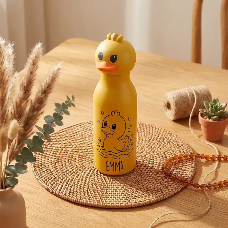 Personalisierte Trinkflasche Kinder Ente – 450 ml