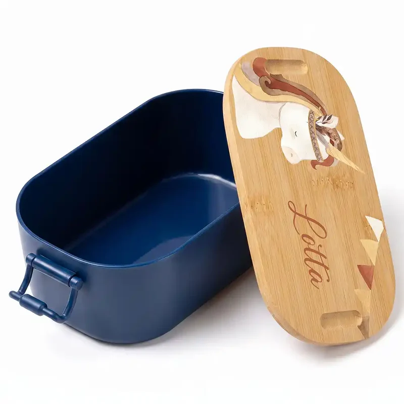 Brotdose Kinder personalisiert, Einhorn Boho