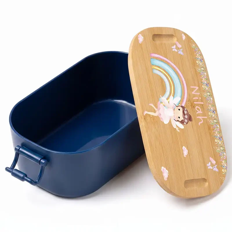 Brotdose Kinder personalisiert, Ballerina Regenbogen