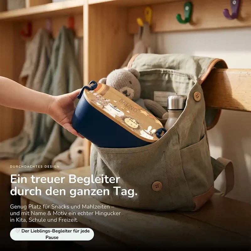 Brotdose Kinder personalisiert, Safari Boho