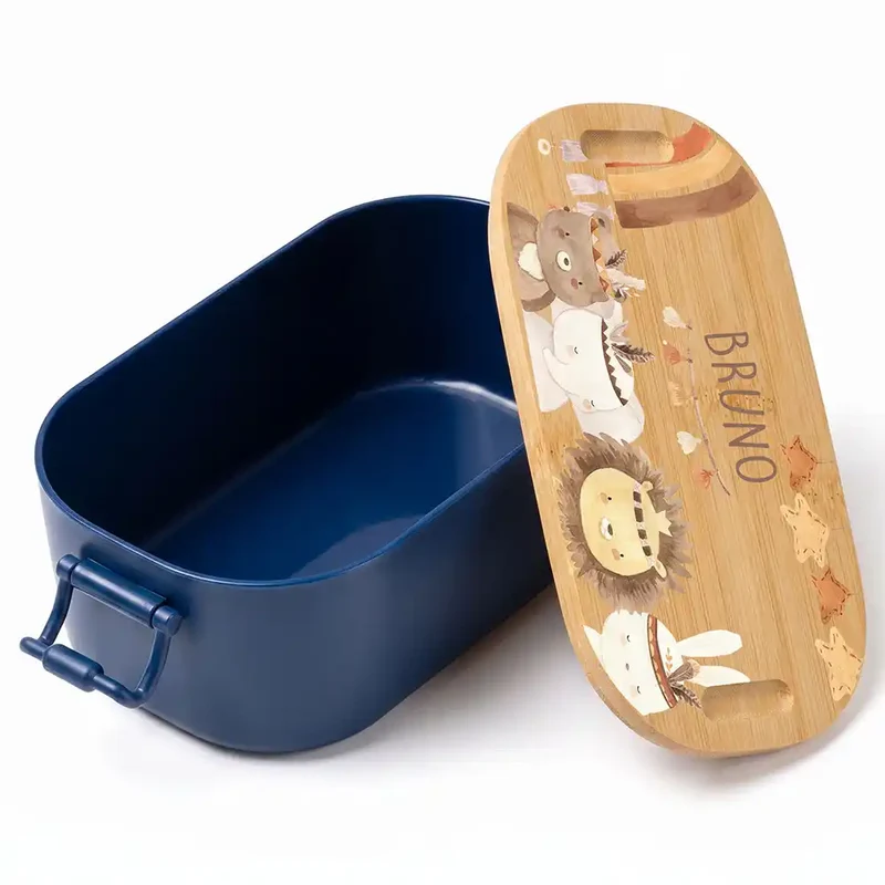 Brotdose Kinder personalisiert, Safari Boho