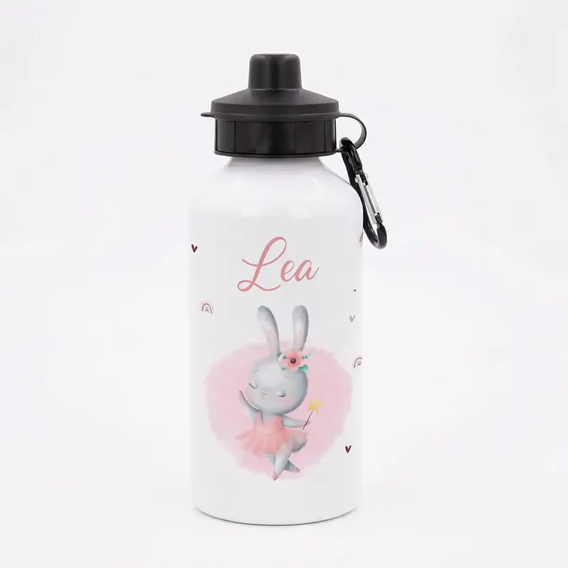 Personalisierte Trinkflasche Kinder – Hase Ballerina