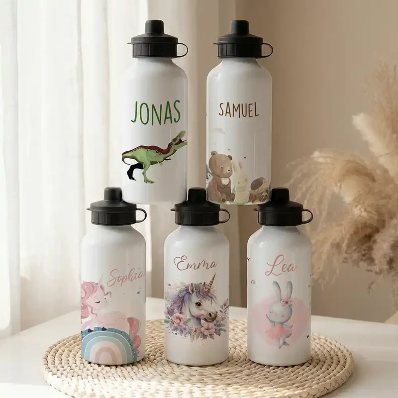Personalisierte Trinkflasche Kinder – Dino T-Rex