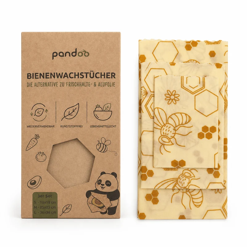 Bienenwachstücher Starter Set (3 Größen) - Ersetzt Plastikfolie
