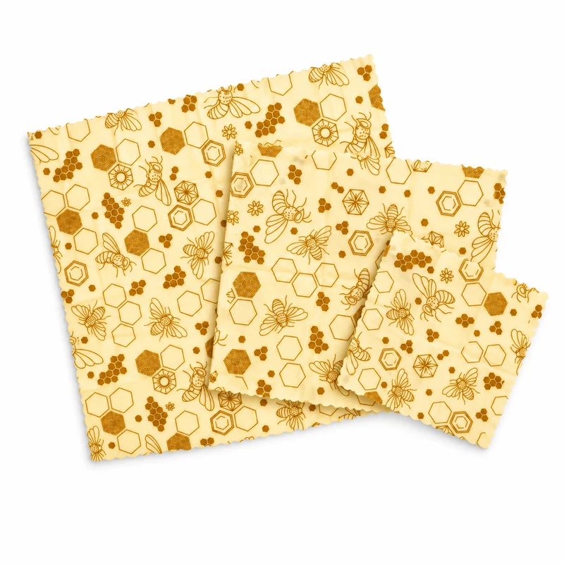 Bienenwachstücher Starter Set (3 Größen) - Ersetzt Plastikfolie