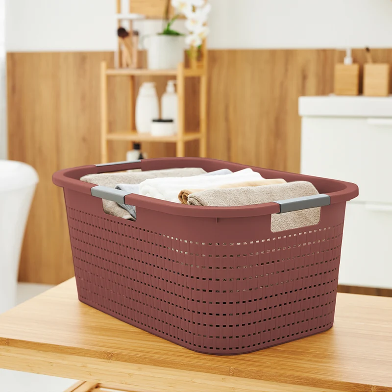3er Set Country Wäschekorb 40l 3tlg.