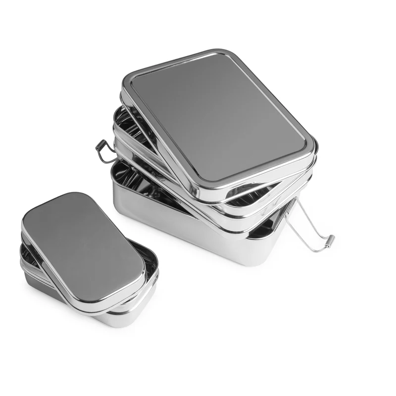 Brotzeit Lunchbox 3in1 BIG Three in one Brotdose Jausenbox aus Edelstahl, BPA-frei