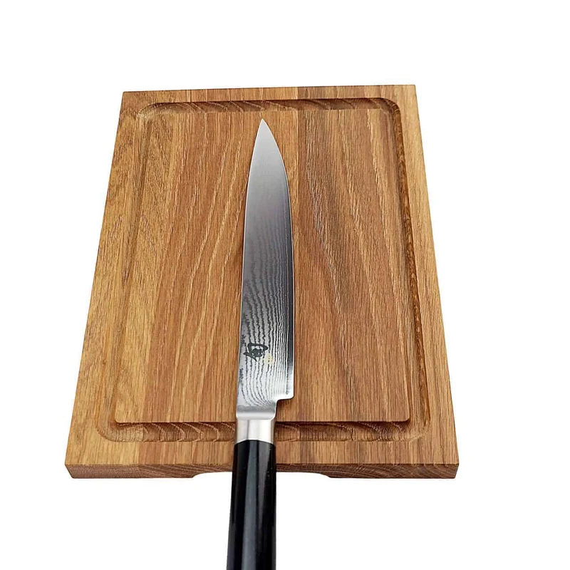 Kai Shun Classic DM-0704 Schinkenmesser, 23 cm Klinge Damast + Eichenbrett, 30x22 cm
