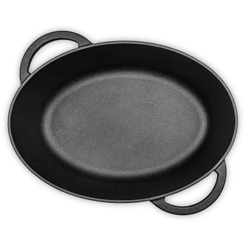 2-in-1 Gusseisen Bräter 6,0l mit Deckel inkl. Gärkorb