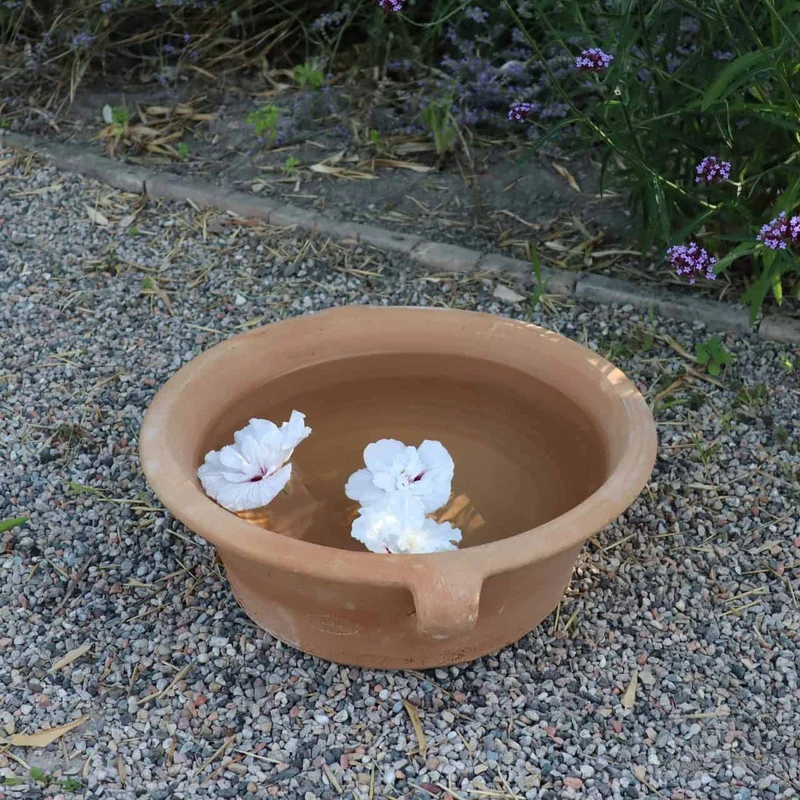 Kreta Keramik Terracotta Pflanzschale "Crocus", B=50 cm