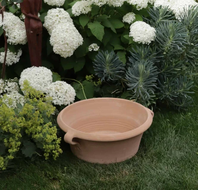 Kreta Keramik Terracotta Pflanzschale "Crocus", B=50 cm
