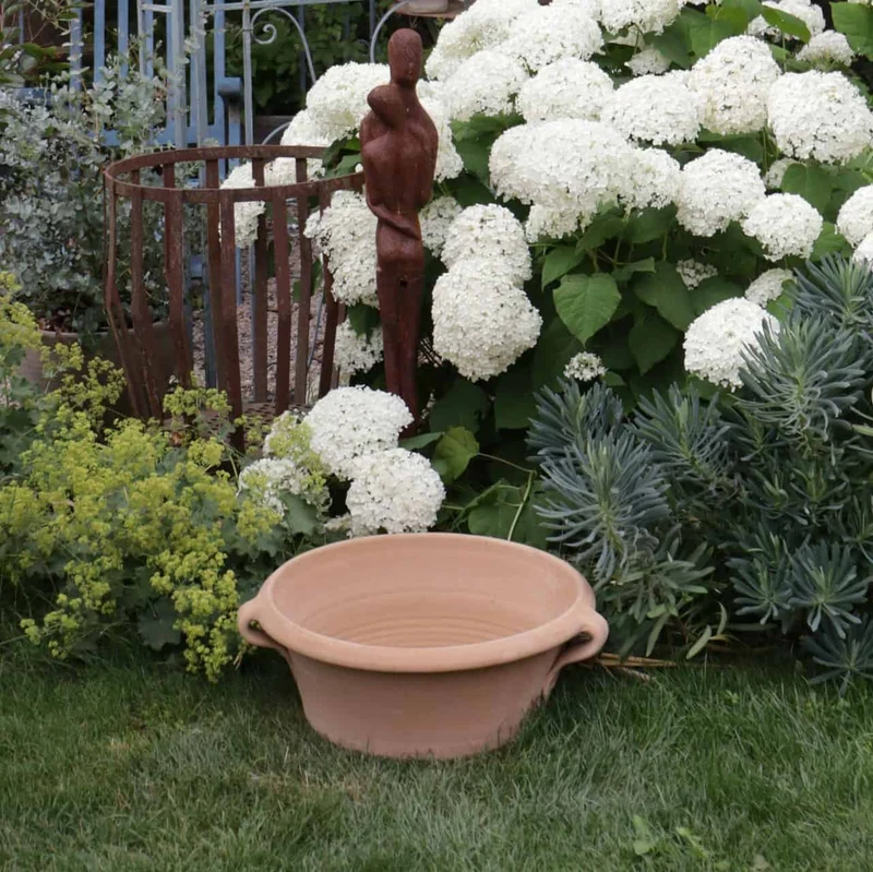 Kreta Keramik Terracotta Pflanzschale "Crocus", B=50 cm