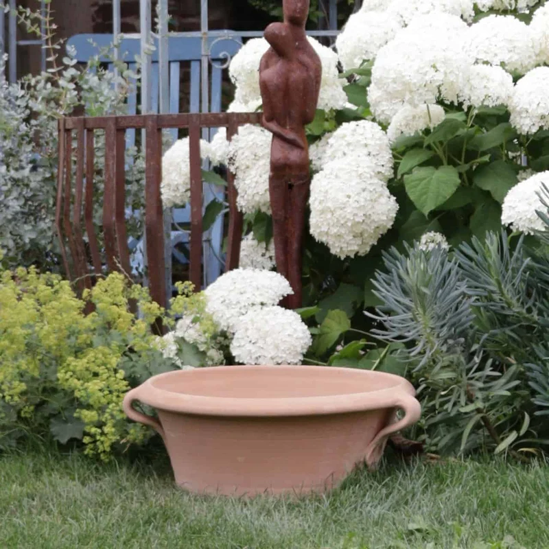 Kreta Keramik Terracotta Pflanzschale "Crocus", B=50 cm