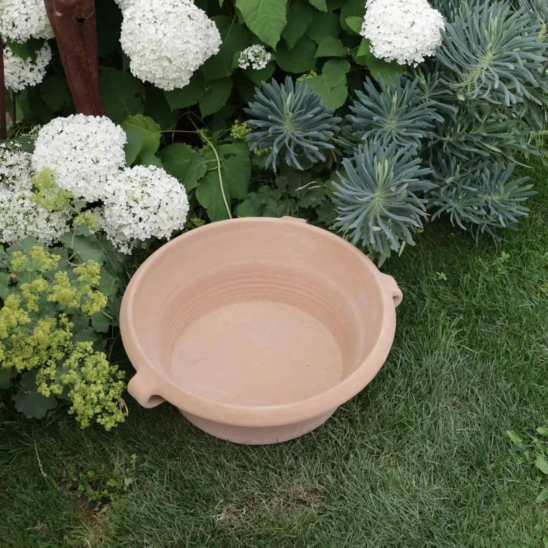 Kreta Keramik Terracotta Pflanzschale "Crocus", B=50 cm