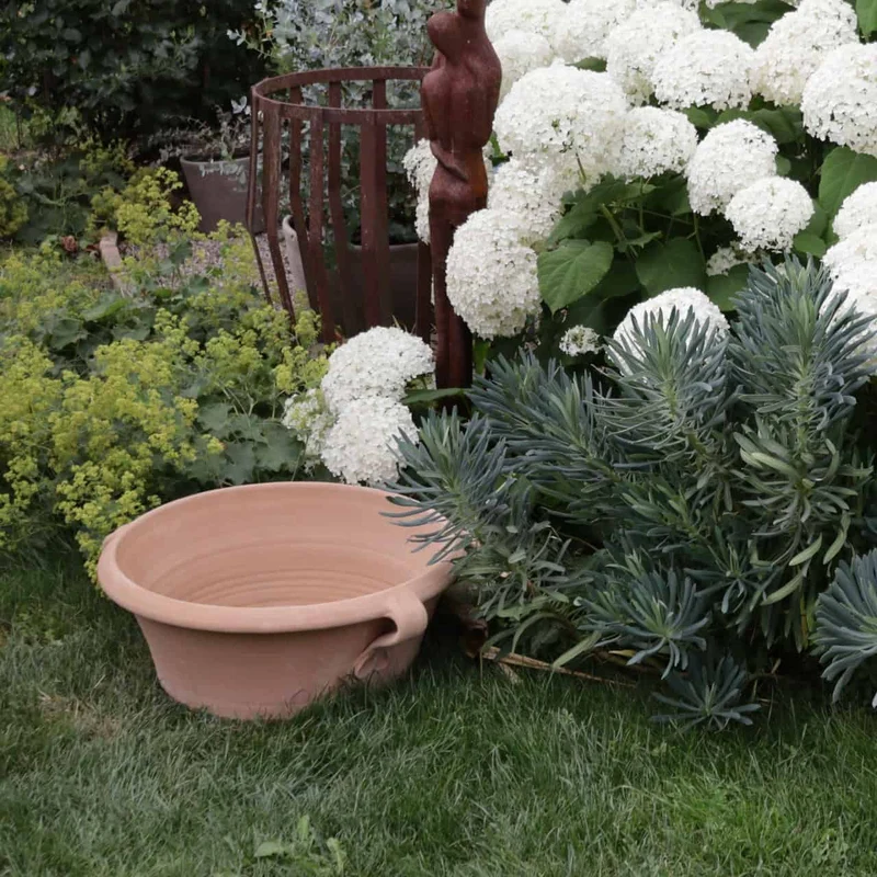 Kreta Keramik Terracotta Pflanzschale "Crocus", B=50 cm