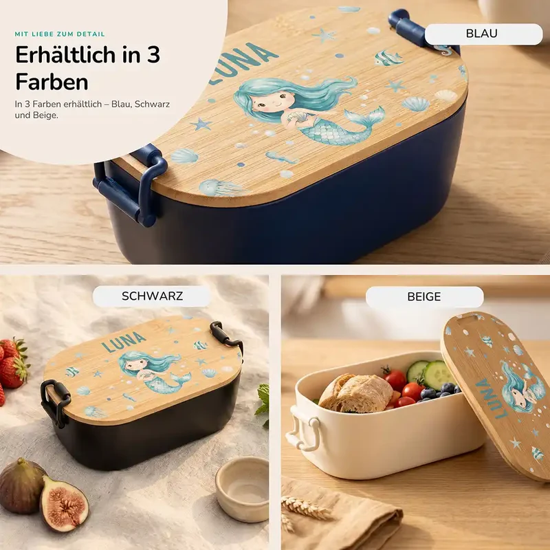 Brotdose Kinder personalisiert, Meerjungfrau