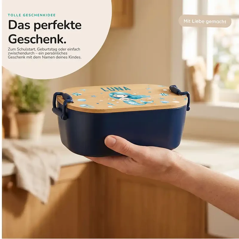 Brotdose Kinder personalisiert, Meerjungfrau