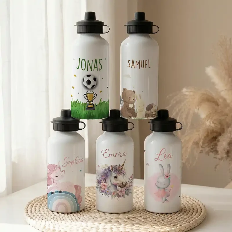 Personalisierte Trinkflasche Kinder – Fußball Pokal