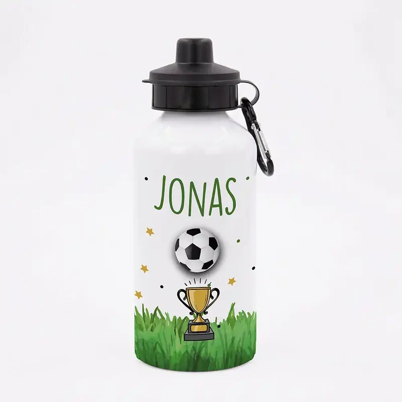 Personalisierte Trinkflasche Kinder – Fußball Pokal