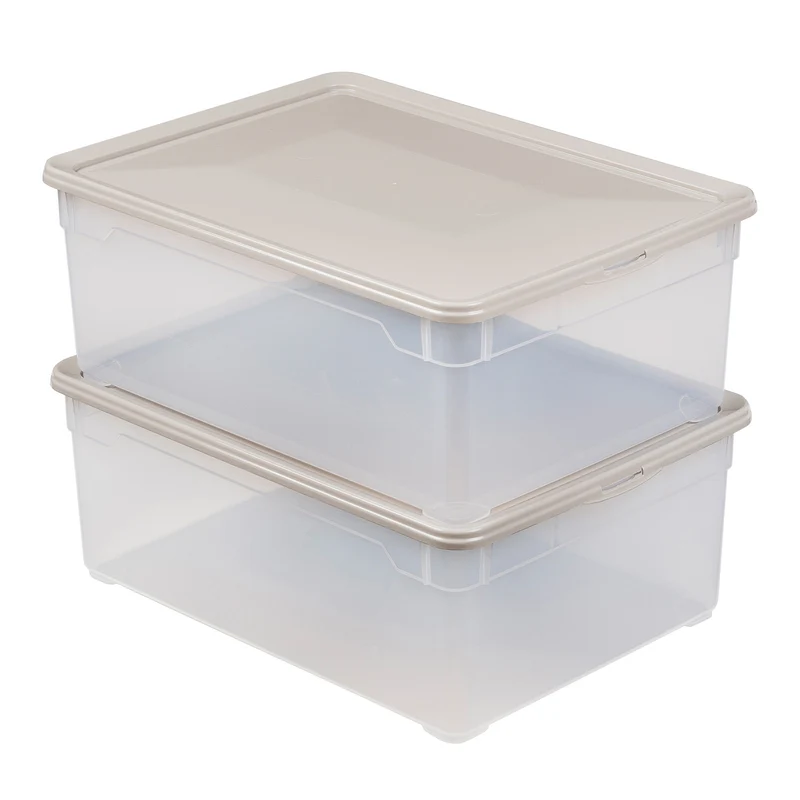 Set Aufbewahrungsboxen 10l, 4tlg. CLEAR