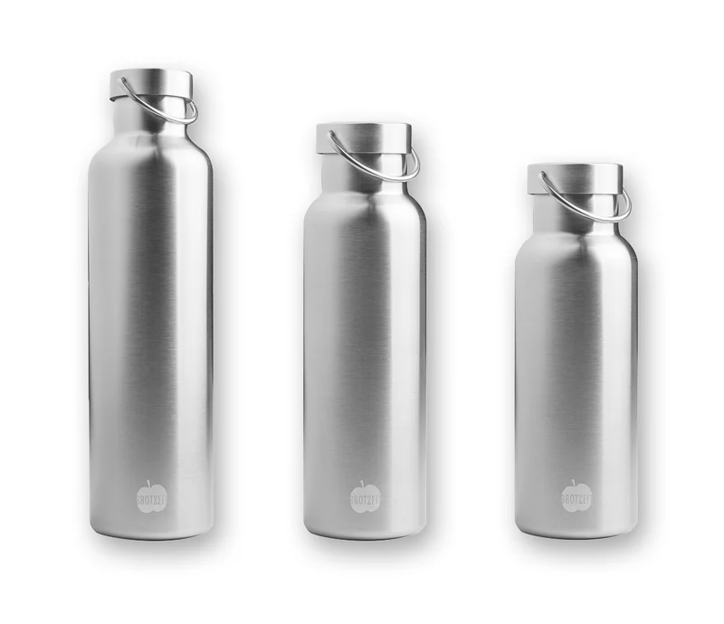 Brotzeit Thermosflasche aus Edelstahl Trinkflasche in 3 Grössen