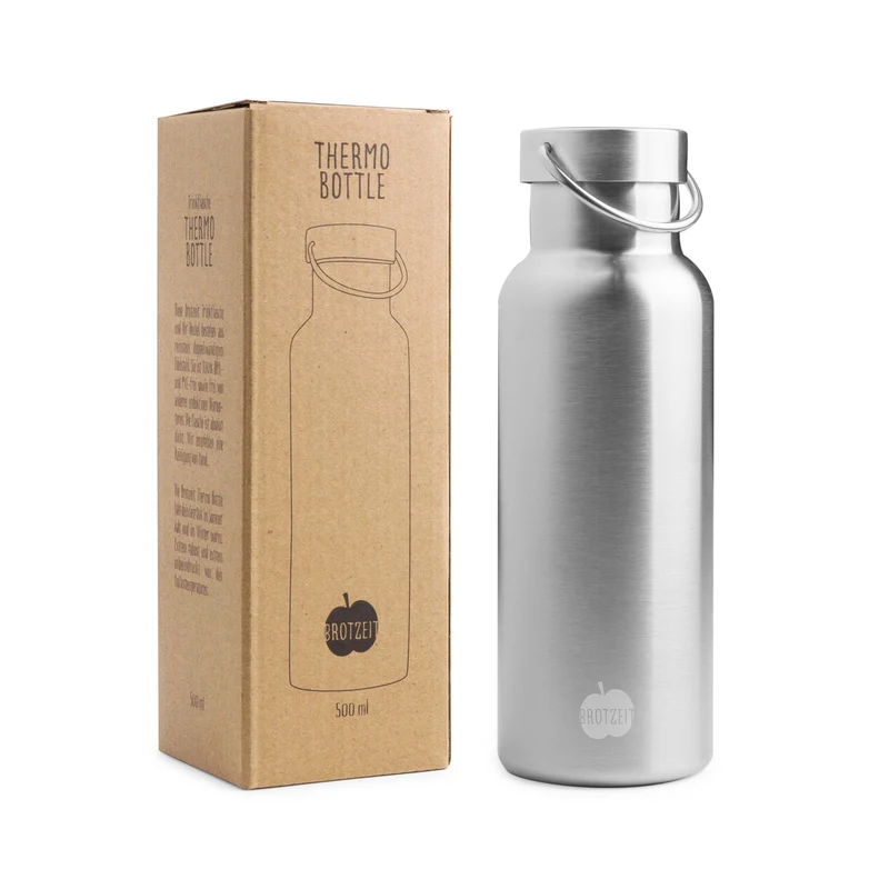 Brotzeit Thermosflasche aus Edelstahl Trinkflasche in 3 Grössen
