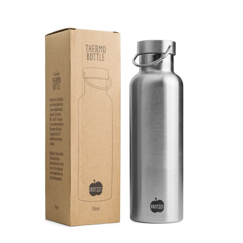 Brotzeit Trinkflasche aus Edelstahl BPAfrei in 3 Grössen