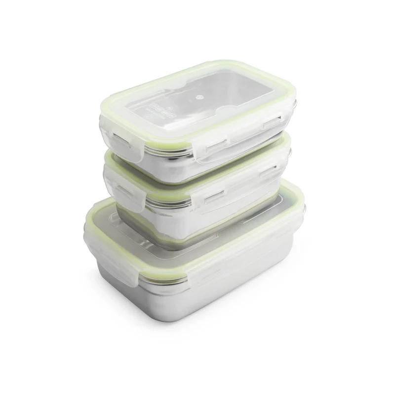 Brotzeit klick Brotdose Lunchbox aus Edelstahl BPA-frei dicht verschließbar
