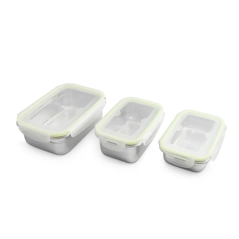 Brotzeit klick Brotdose Lunchbox aus Edelstahl BPA-frei dicht verschließbar