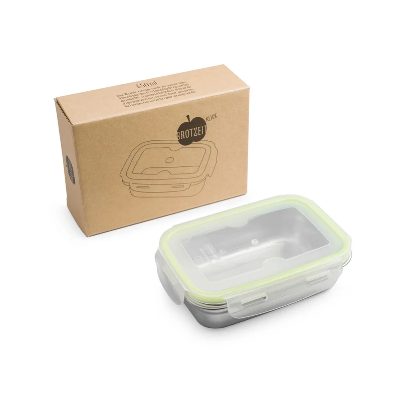 Brotzeit klick Brotdose Lunchbox aus Edelstahl BPA-frei dicht verschließbar