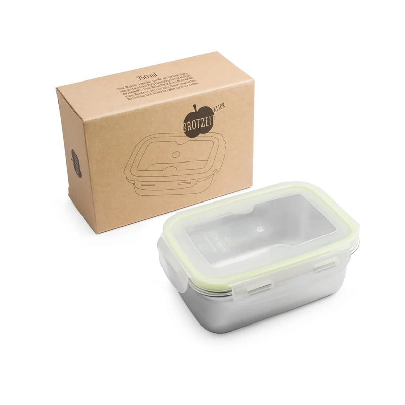 Brotzeit klick Brotdose Lunchbox aus Edelstahl BPA-frei dicht verschließbar