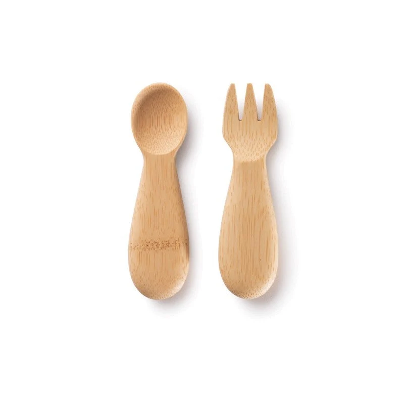 bambu Babybesteck Löffel Gabel aus Bambus 12m+
