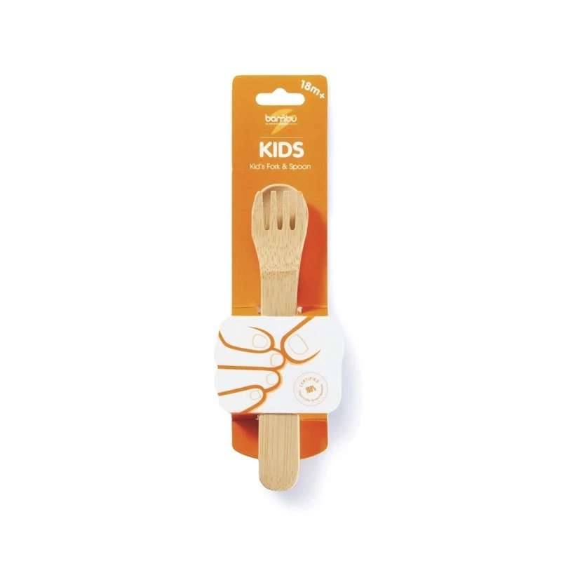 bambu Kinderbesteck Löffel Gabel aus Bambus 18m+