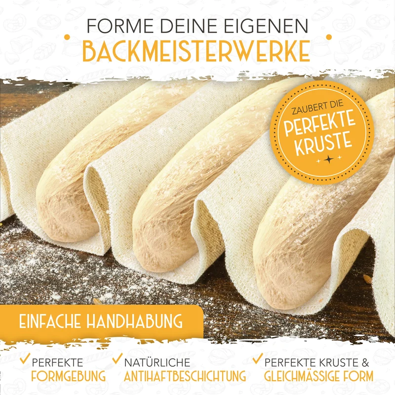 Bäckerleinen-Set + 2x Bäckermesser